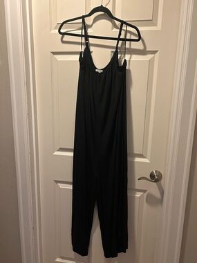Z Supply Black Wide-Leg Spaghetti Strap Jumpsuit